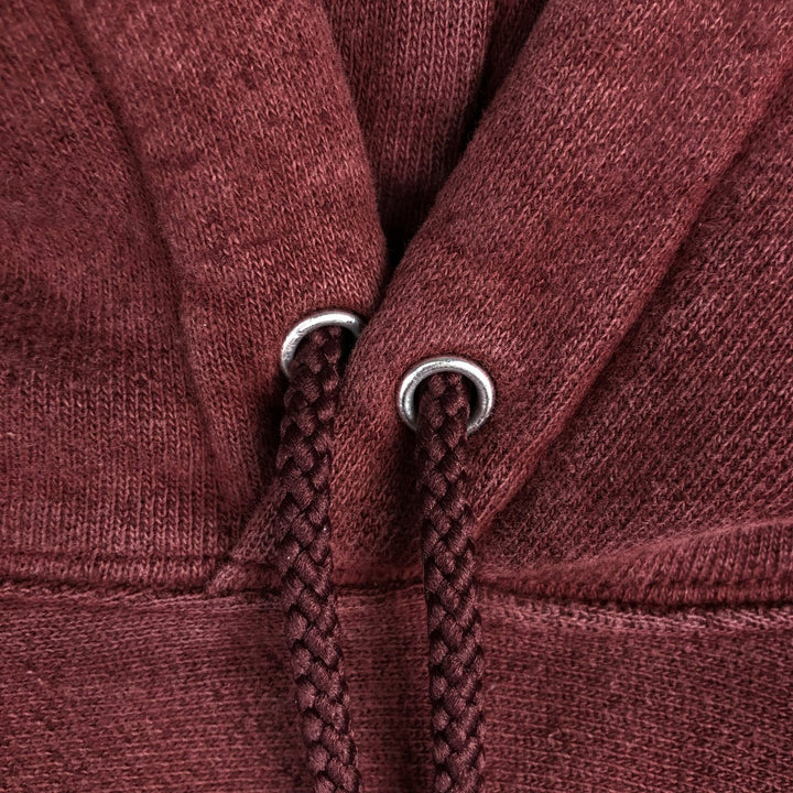 2000'S Champion Premium Reverse Weave Blank Sweatshirt Hoodie (Men's Size L equivalent) cotton burgundy type Vintage Second Hand