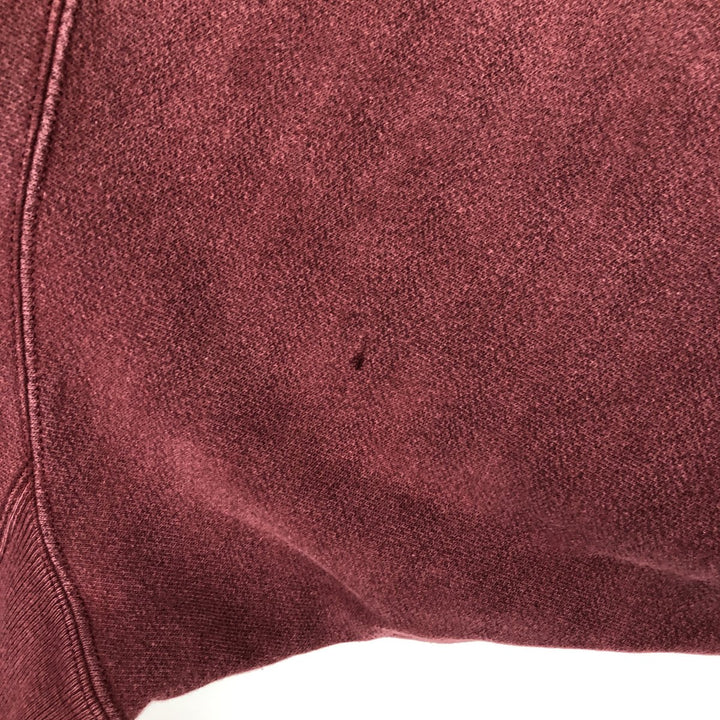 2000'S Champion Premium Reverse Weave Blank Sweatshirt Hoodie (Men's Size L equivalent) cotton burgundy type Vintage Second Hand