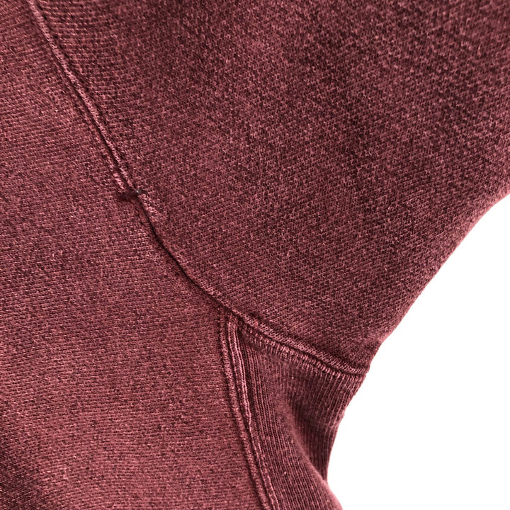 2000'S Champion Premium Reverse Weave Blank Sweatshirt Hoodie (Men's Size L equivalent) cotton burgundy type Vintage Second Hand