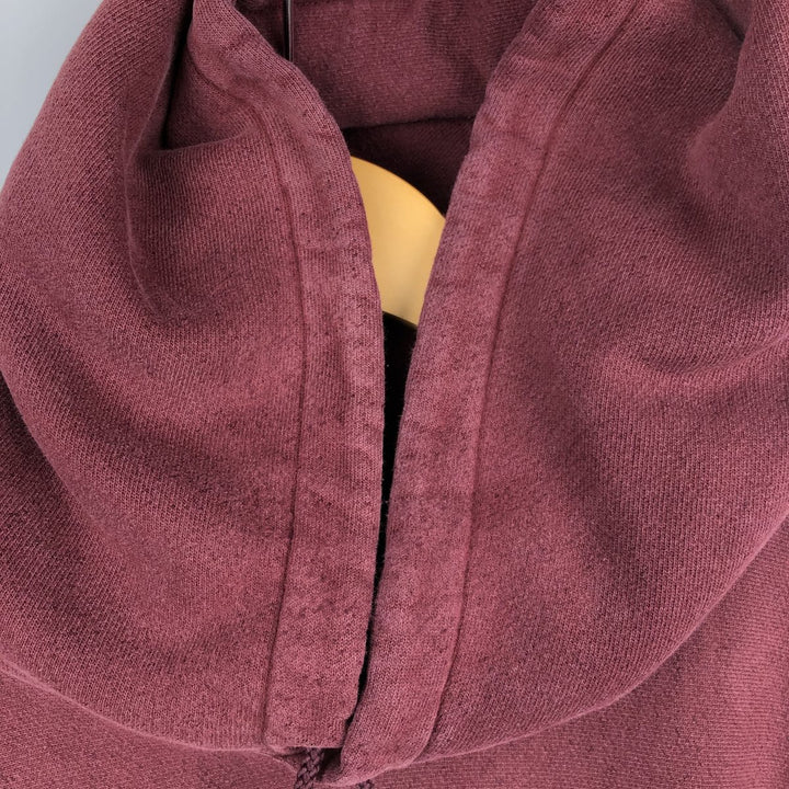2000'S Champion Premium Reverse Weave Blank Sweatshirt Hoodie (Men's Size L equivalent) cotton burgundy type Vintage Second Hand
