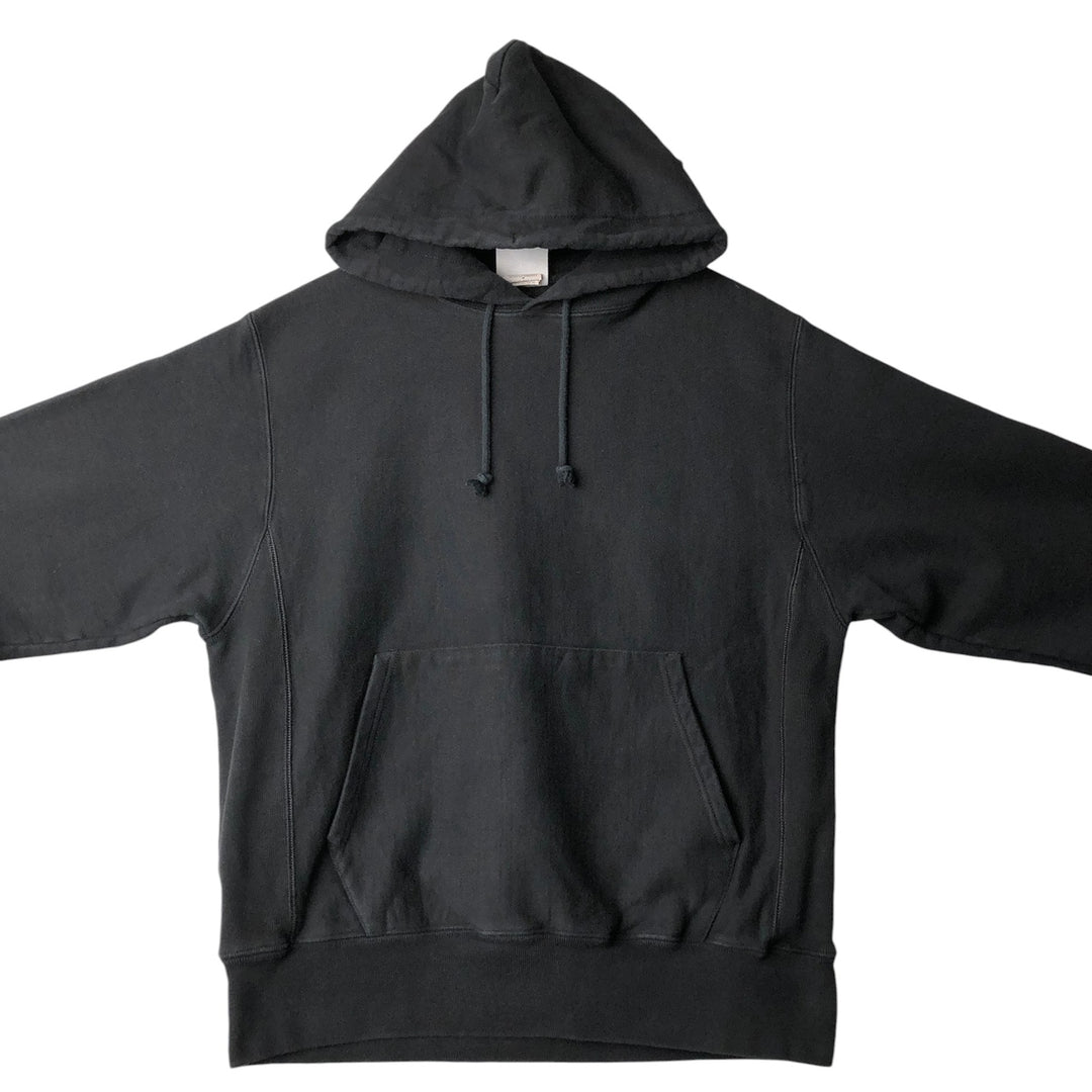 Champion REVERSE WEAVE Reverse Weave Plain Blank Sweatshirt Hoodie Men's M Size cotton black type Vintage Second Hand