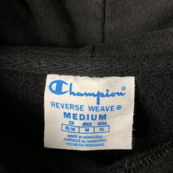 Champion REVERSE WEAVE Reverse Weave Plain Blank Sweatshirt Hoodie Men's M Size cotton black type Vintage Second Hand