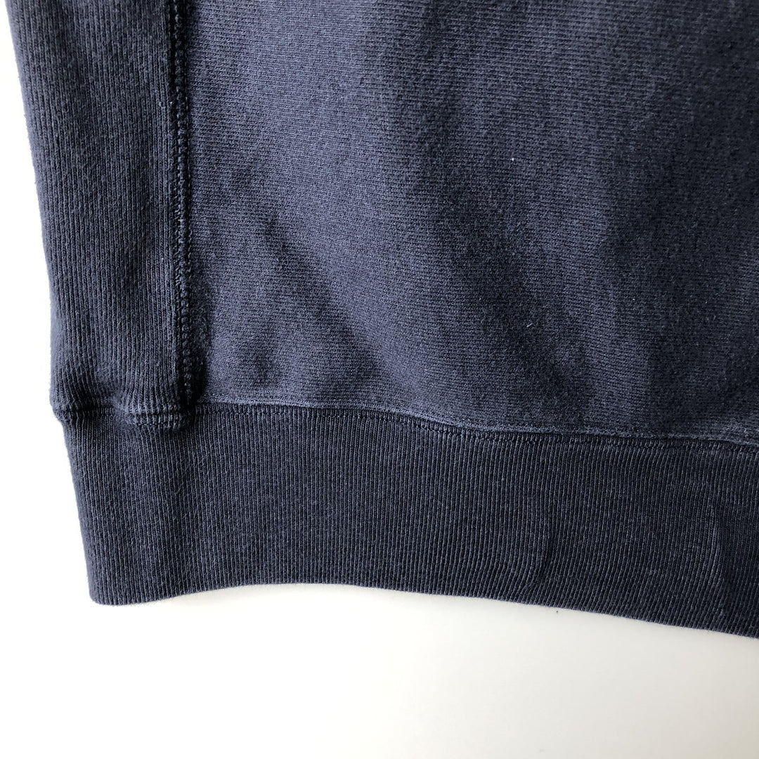 Champion Reverse Weave Plain Blank Sweatshirt Hoodie (Men's XL equivalent) cotton navy blue type Vintage Second Hand