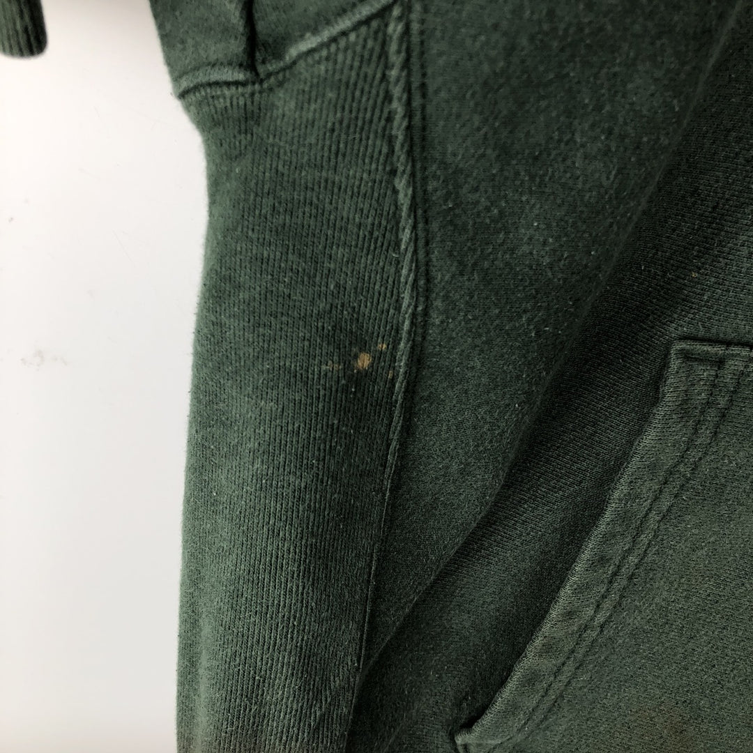 2000'S Champion Premium Reverse Weave Blank Sweatshirt Hoodie, Men's Size L cotton green type Vintage Second Hand
