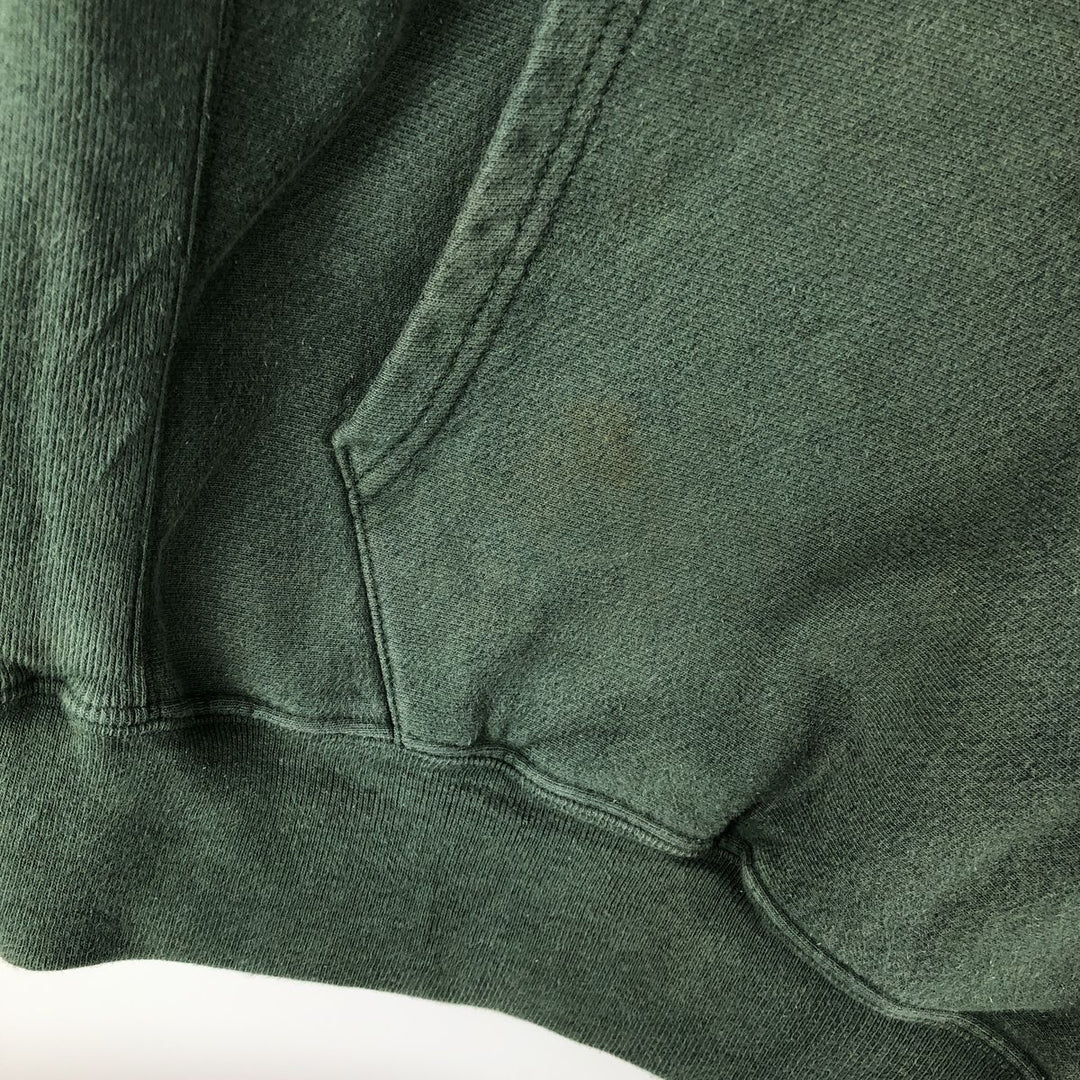 2000'S Champion Premium Reverse Weave Blank Sweatshirt Hoodie, Men's Size L cotton green type Vintage Second Hand