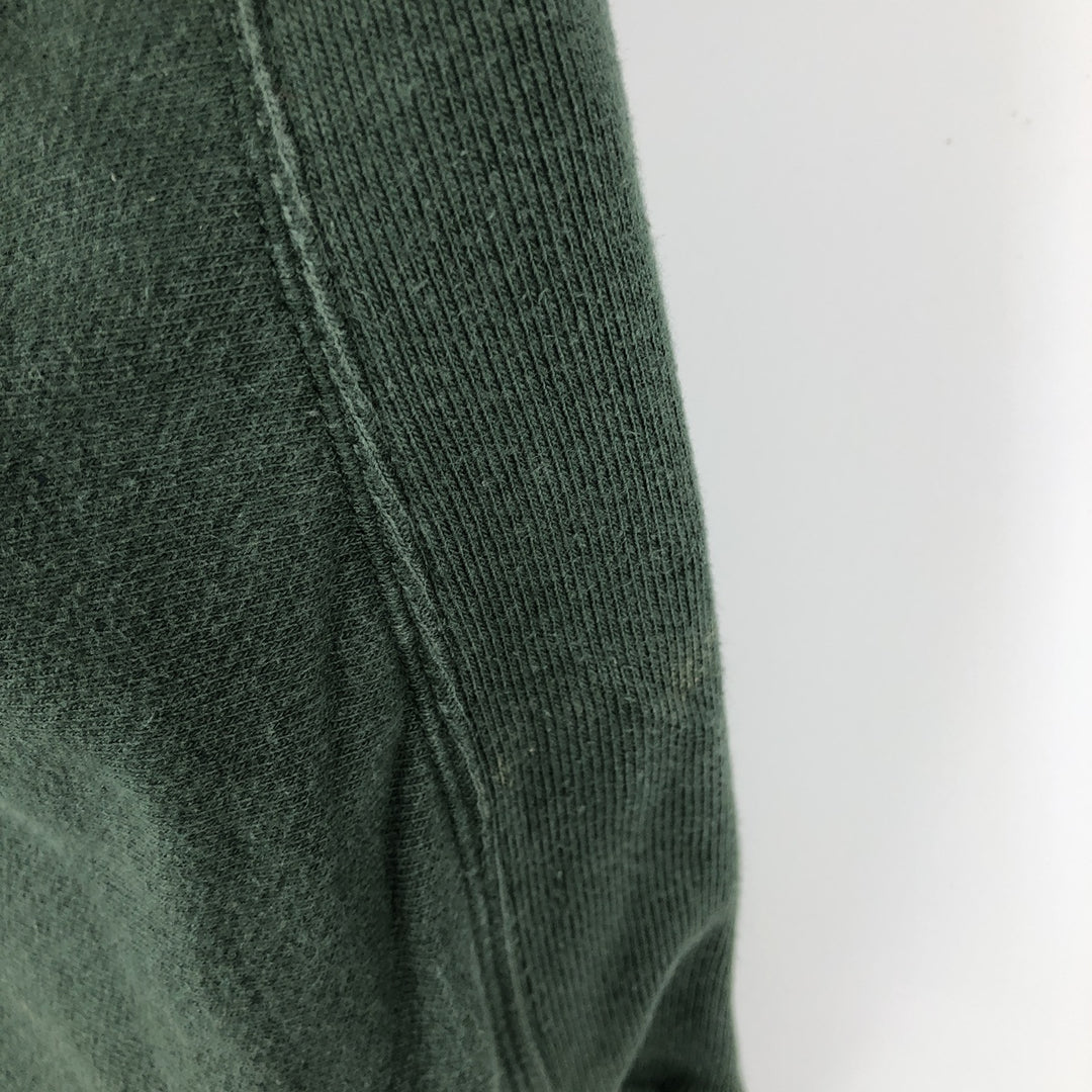 2000'S Champion Premium Reverse Weave Blank Sweatshirt Hoodie, Men's Size L cotton green type Vintage Second Hand