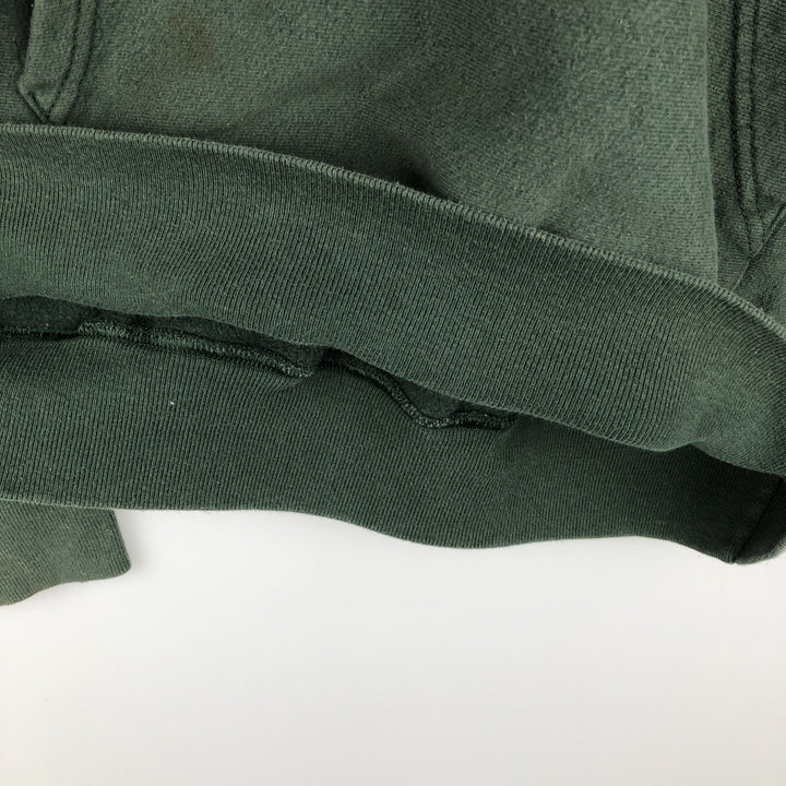 2000'S Champion Premium Reverse Weave Blank Sweatshirt Hoodie, Men's Size L cotton green type Vintage Second Hand
