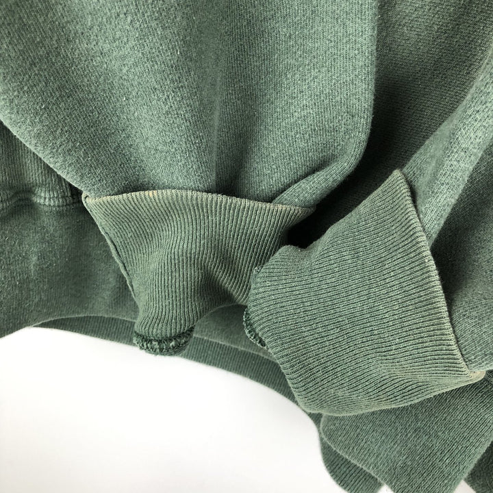 2000'S Champion Premium Reverse Weave Blank Sweatshirt Hoodie, Men's Size L cotton green type Vintage Second Hand