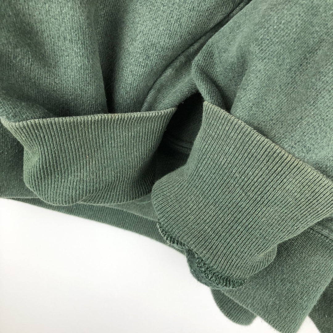 2000'S Champion Premium Reverse Weave Blank Sweatshirt Hoodie, Men's Size L cotton green type Vintage Second Hand