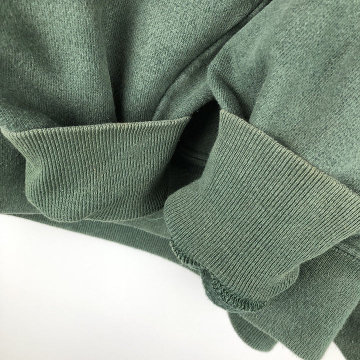 2000'S Champion Premium Reverse Weave Blank Sweatshirt Hoodie, Men's Size L cotton green type Vintage Second Hand