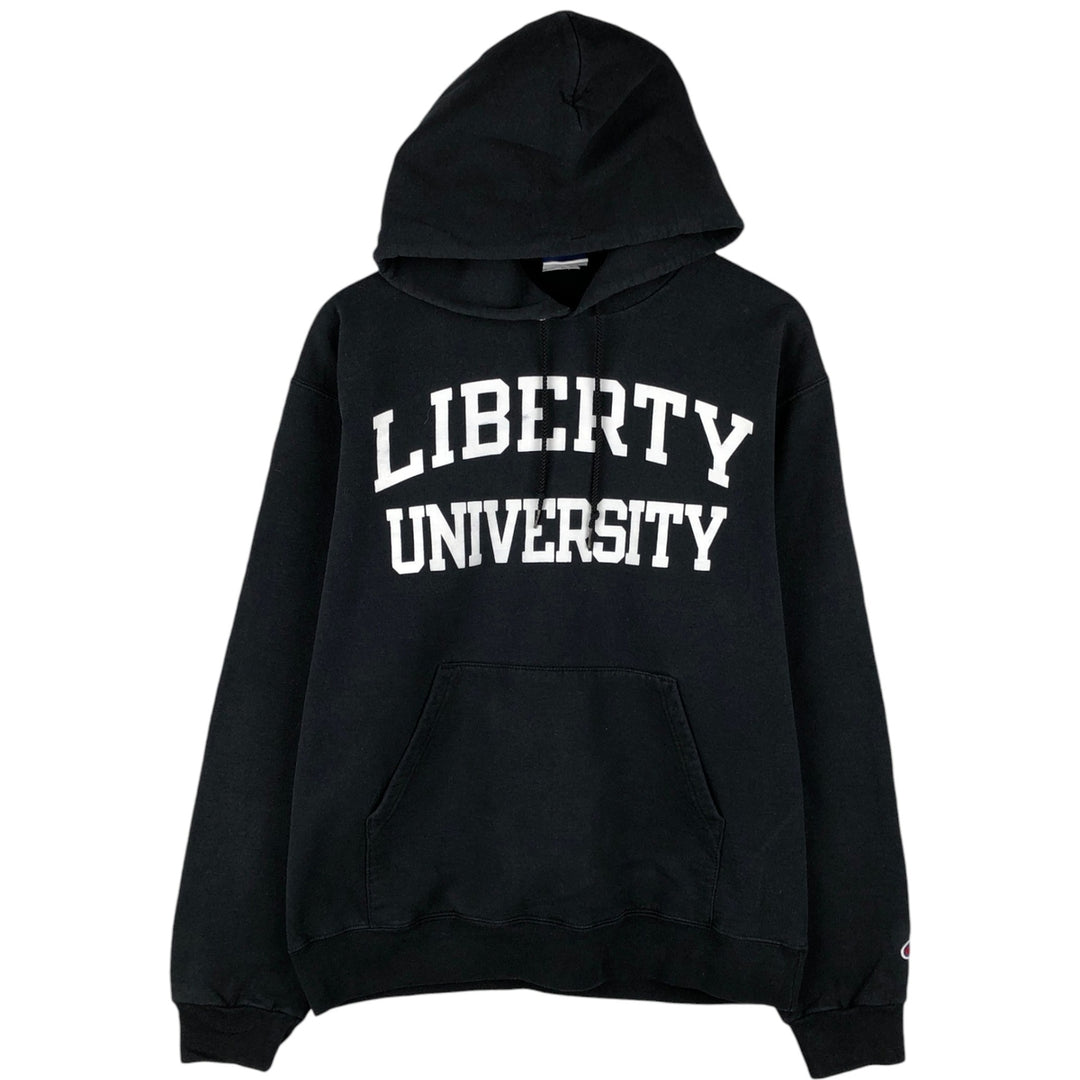 2000'S Champion Authentic Athletic Apparel College Pullover Hoodie, Men's Size L unclear black type Vintage Second Hand