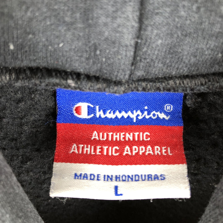 2000'S Champion Authentic Athletic Apparel College Pullover Hoodie, Men's Size L unclear black type Vintage Second Hand