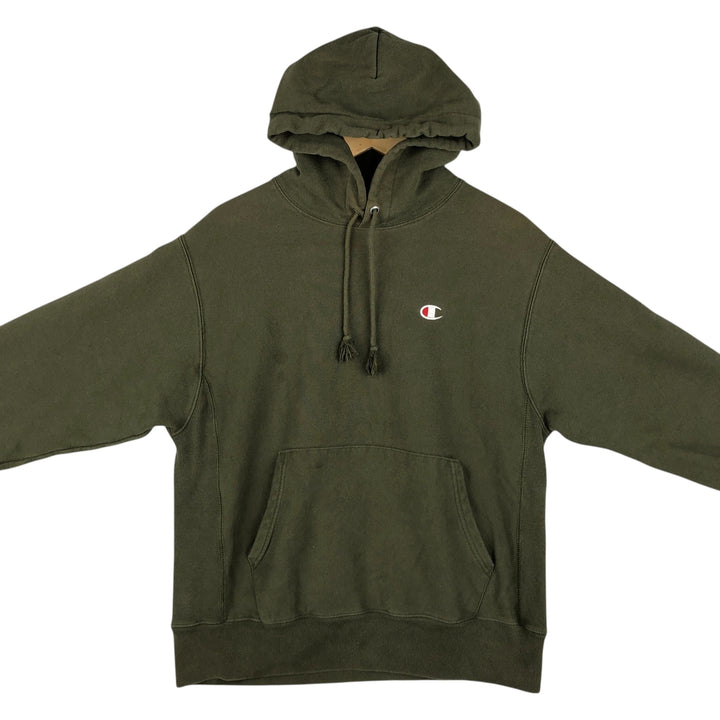 Champion REVERSE WEAVE Reverse Weave Sweat Pullover Hoodie Men's M cotton Khaki type Vintage Second Hand