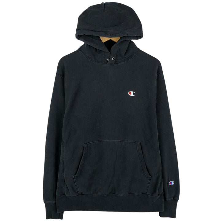 Champion REVERSE WEAVE Reverse Weave Sweat Pullover Hoodie Men's L size cotton black type Vintage Second Hand