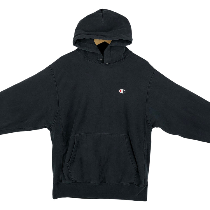 Champion REVERSE WEAVE Reverse Weave Sweat Pullover Hoodie Men's L size cotton black type Vintage Second Hand