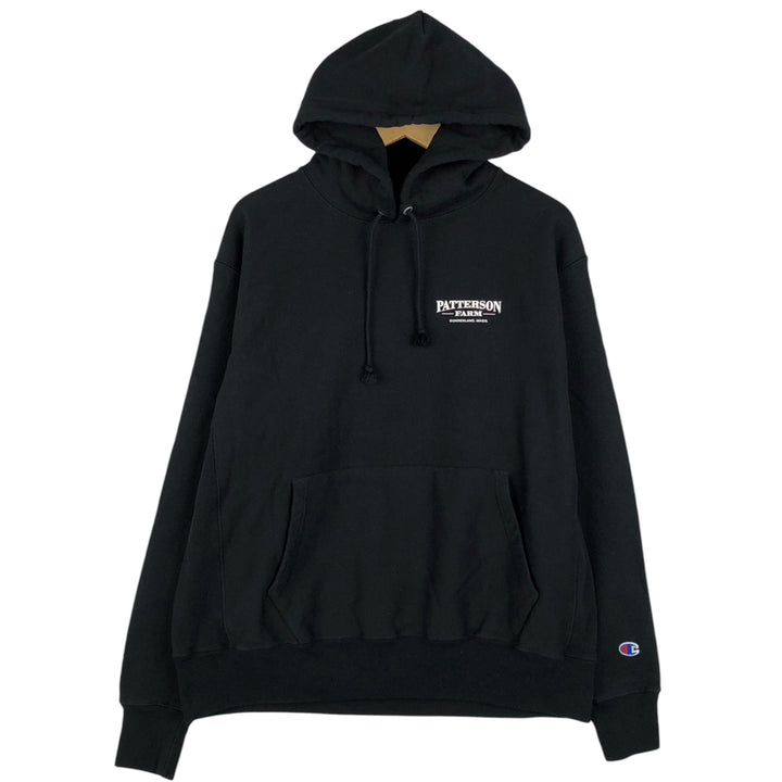 Champion REVERSE WEAVE Reverse Weave Sweat Pullover Hoodie Men's L size cotton black type Vintage Second Hand