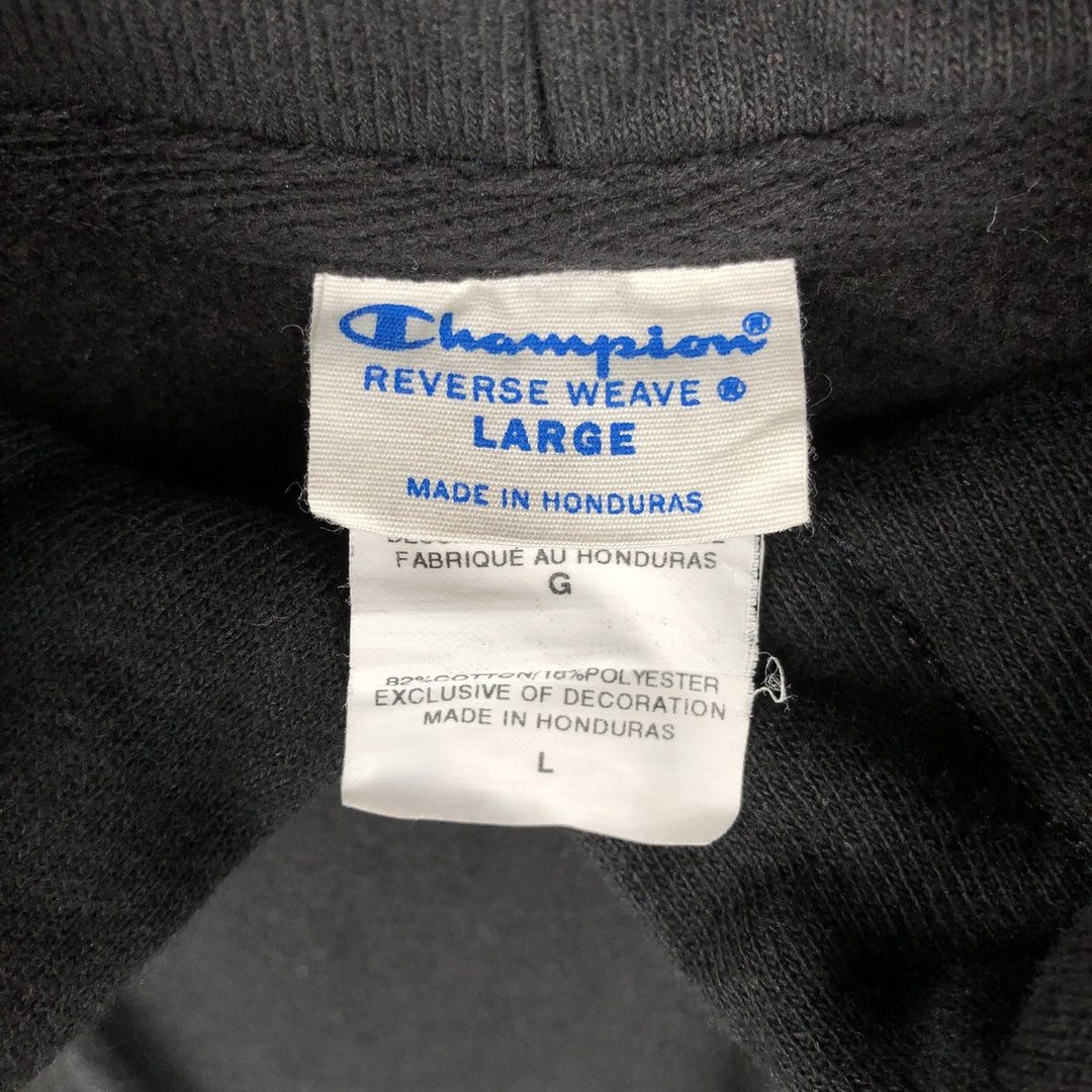 Champion REVERSE WEAVE Reverse Weave Sweat Pullover Hoodie Men's L size cotton black type Vintage Second Hand