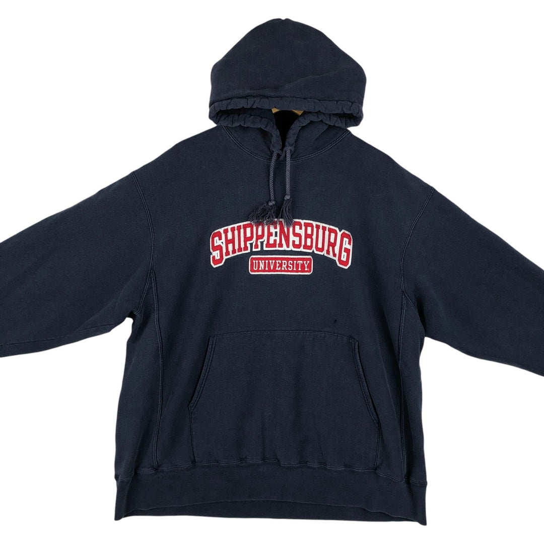 2000'S Champion Original Reverse Weave College Pullover Hoodie, Men's XL cotton navy blue type Vintage Second Hand