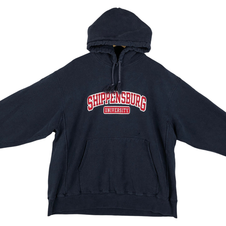 2000'S Champion Original Reverse Weave College Pullover Hoodie, Men's XL cotton navy blue type Vintage Second Hand