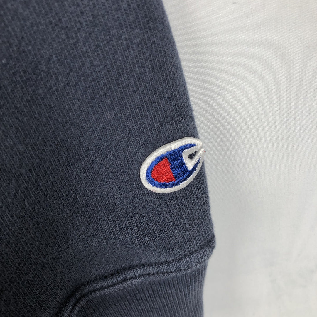 2000'S Champion Original Reverse Weave College Pullover Hoodie, Men's XL cotton navy blue type Vintage Second Hand