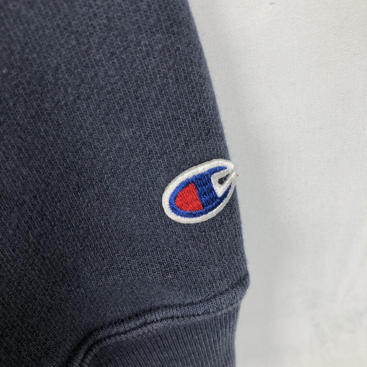 2000'S Champion Original Reverse Weave College Pullover Hoodie, Men's XL cotton navy blue type Vintage Second Hand