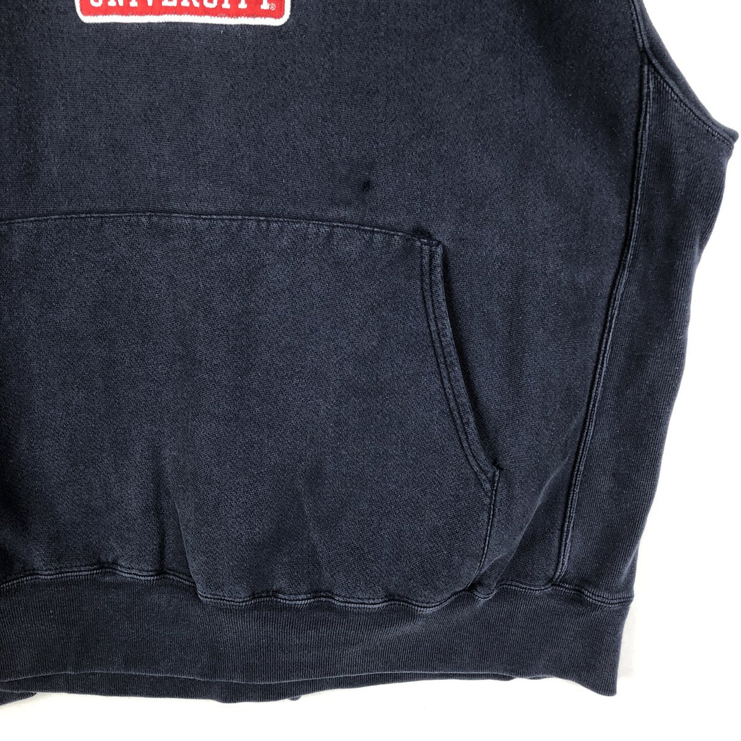 2000'S Champion Original Reverse Weave College Pullover Hoodie, Men's XL cotton navy blue type Vintage Second Hand