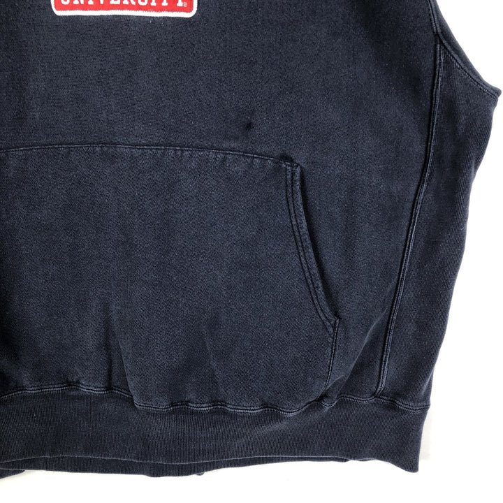 2000'S Champion Original Reverse Weave College Pullover Hoodie, Men's XL cotton navy blue type Vintage Second Hand