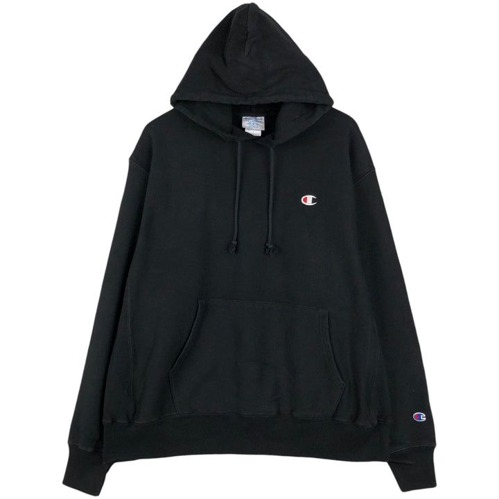 Champion REVERSE WEAVE Reverse Weave Sweat Pullover Hoodie Men's XL cotton black type Vintage Second Hand