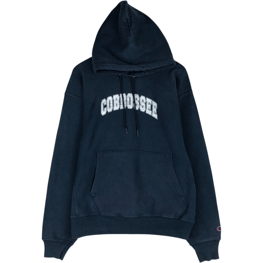 Champion PREMIUM REVERSE WEAVE Premium Reverse Weave Sweat Pullover Hoodie Men's L size cotton navy blue type Vintage Second Hand
