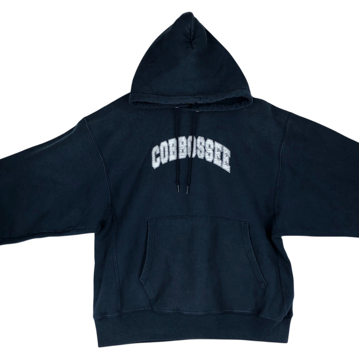 Champion PREMIUM REVERSE WEAVE Premium Reverse Weave Sweat Pullover Hoodie Men's L size cotton navy blue type Vintage Second Hand