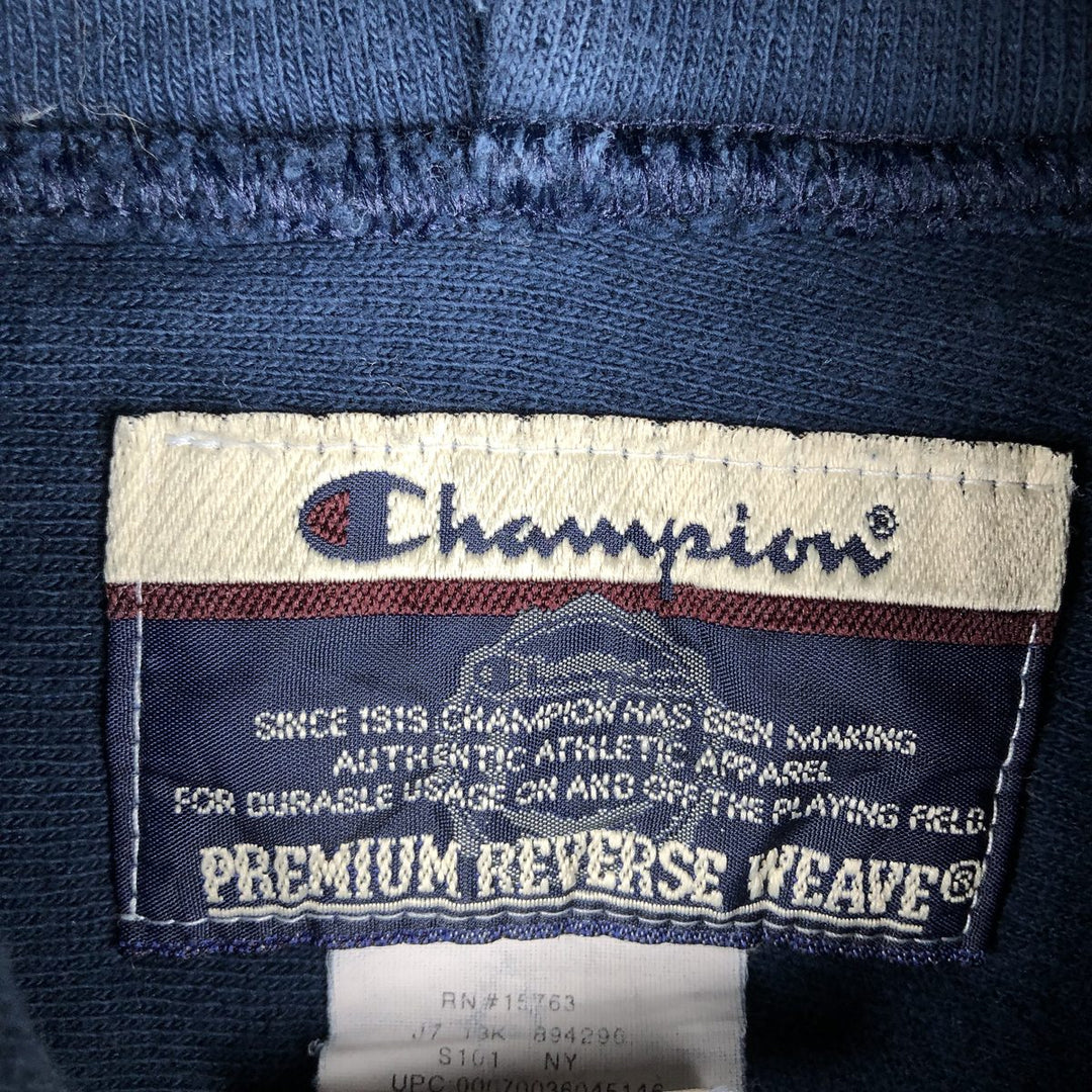 Champion PREMIUM REVERSE WEAVE Premium Reverse Weave Sweat Pullover Hoodie Men's L size cotton navy blue type Vintage Second Hand