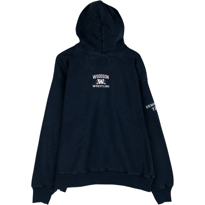 2000'S Champion Premium Reverse Weave Triple Print College Pullover Hoodie, Men's Size XL cotton navy blue type Vintage Second Hand