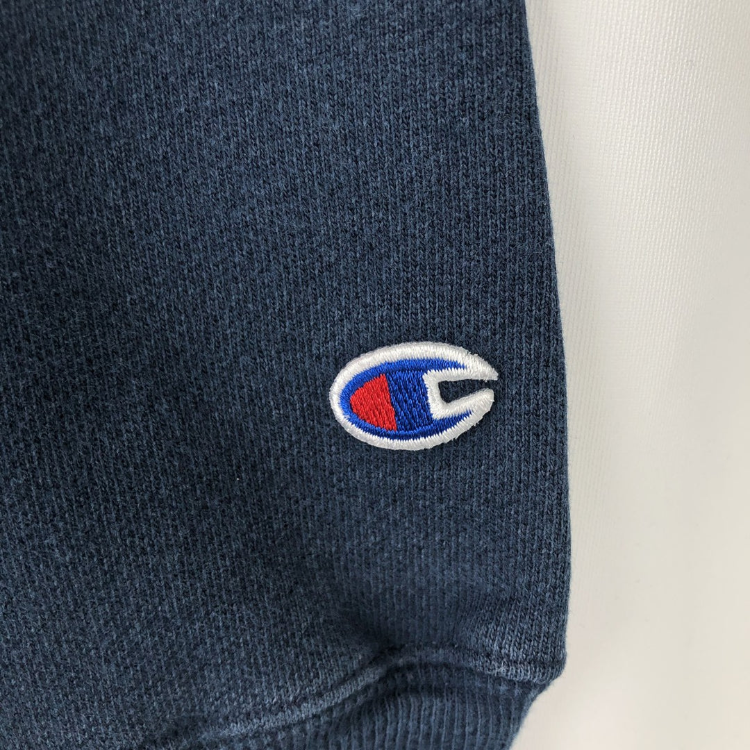 2000'S Champion Premium Reverse Weave Triple Print College Pullover Hoodie, Men's Size XL cotton navy blue type Vintage Second Hand