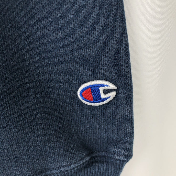 2000'S Champion Premium Reverse Weave Triple Print College Pullover Hoodie, Men's Size XL cotton navy blue type Vintage Second Hand