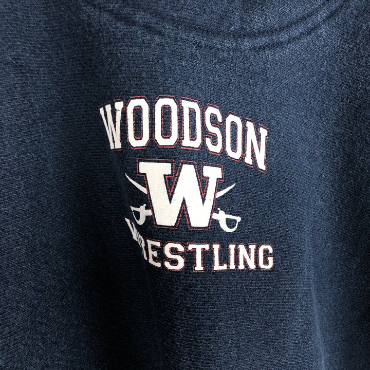 2000'S Champion Premium Reverse Weave Triple Print College Pullover Hoodie, Men's Size XL cotton navy blue type Vintage Second Hand
