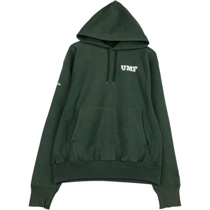00'S Champion Premium Reverse Weave College Sweat Pullover Hoodie, Men's Size L unclear Green type dark green Vintage Second Hand