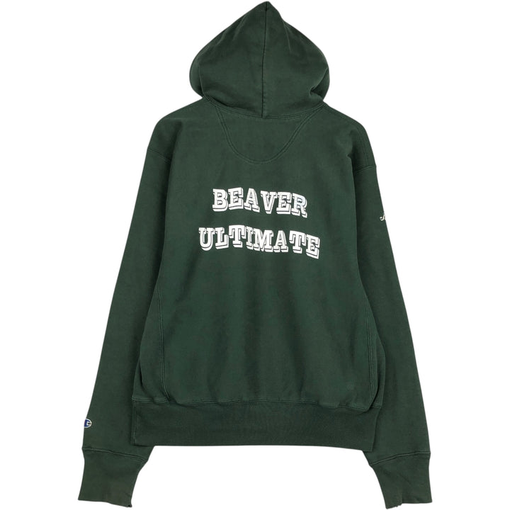 00'S Champion Premium Reverse Weave College Sweat Pullover Hoodie, Men's Size L unclear Green type dark green Vintage Second Hand