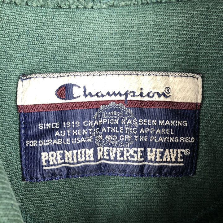 00'S Champion Premium Reverse Weave College Sweat Pullover Hoodie, Men's Size L unclear Green type dark green Vintage Second Hand