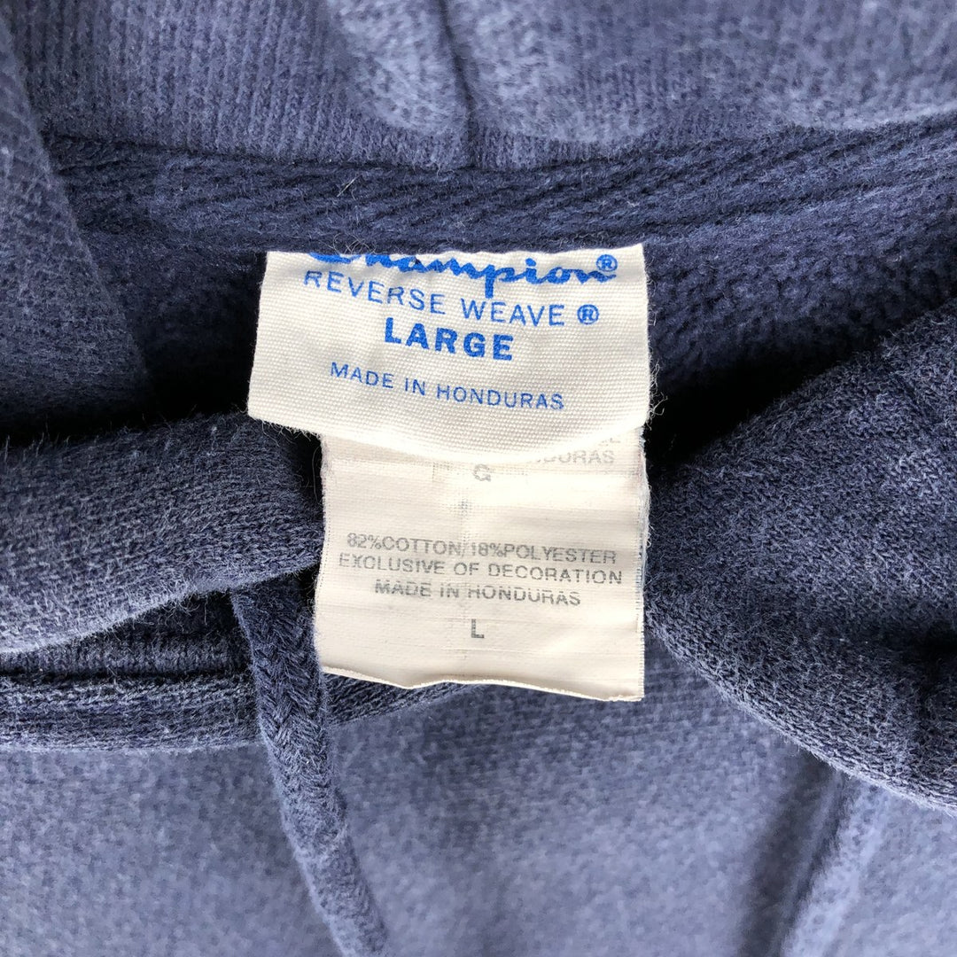 Champion Reverse Weave MP Murphy Advertising Sweat Pullover Hoodie (Men's Size L) cotton navy blue type Vintage Second Hand