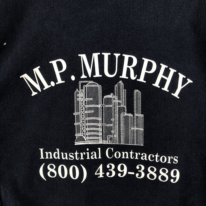 Champion Reverse Weave MP Murphy Advertising Sweat Pullover Hoodie (Men's Size L) cotton navy blue type Vintage Second Hand
