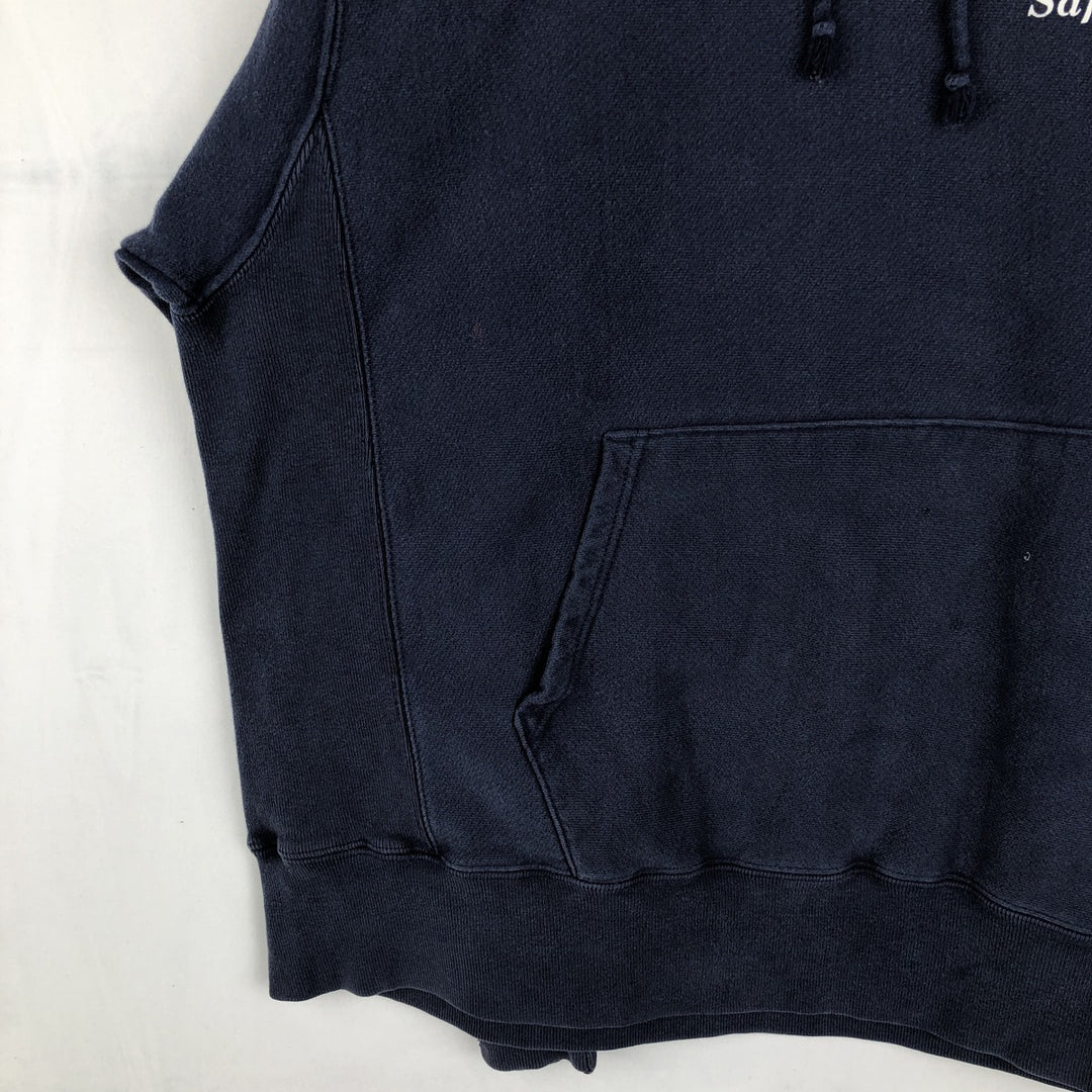 Champion Reverse Weave MP Murphy Advertising Sweat Pullover Hoodie (Men's Size L) cotton navy blue type Vintage Second Hand