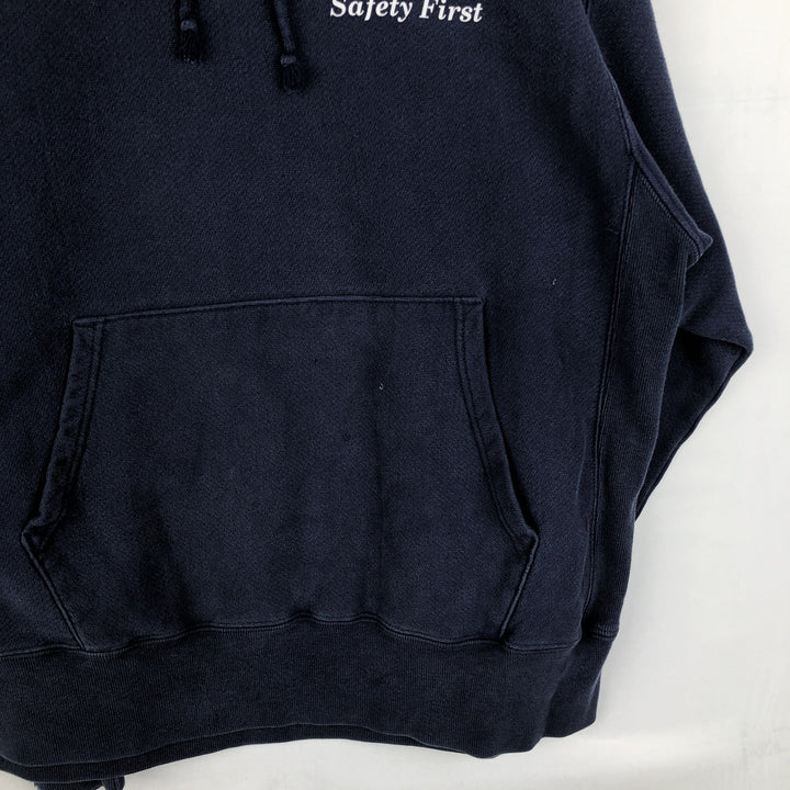 Champion Reverse Weave MP Murphy Advertising Sweat Pullover Hoodie (Men's Size L) cotton navy blue type Vintage Second Hand