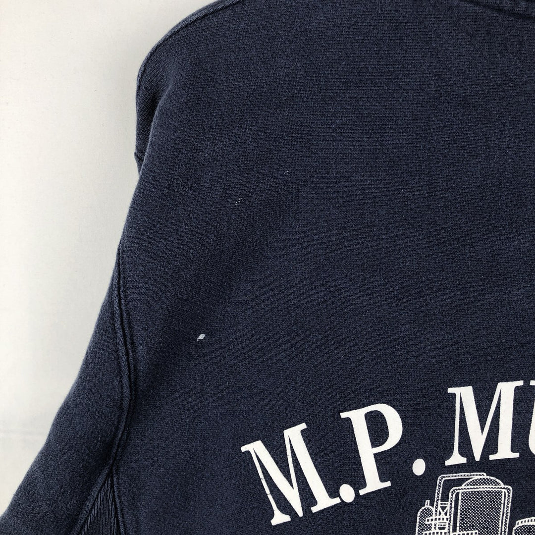 Champion Reverse Weave MP Murphy Advertising Sweat Pullover Hoodie (Men's Size L) cotton navy blue type Vintage Second Hand