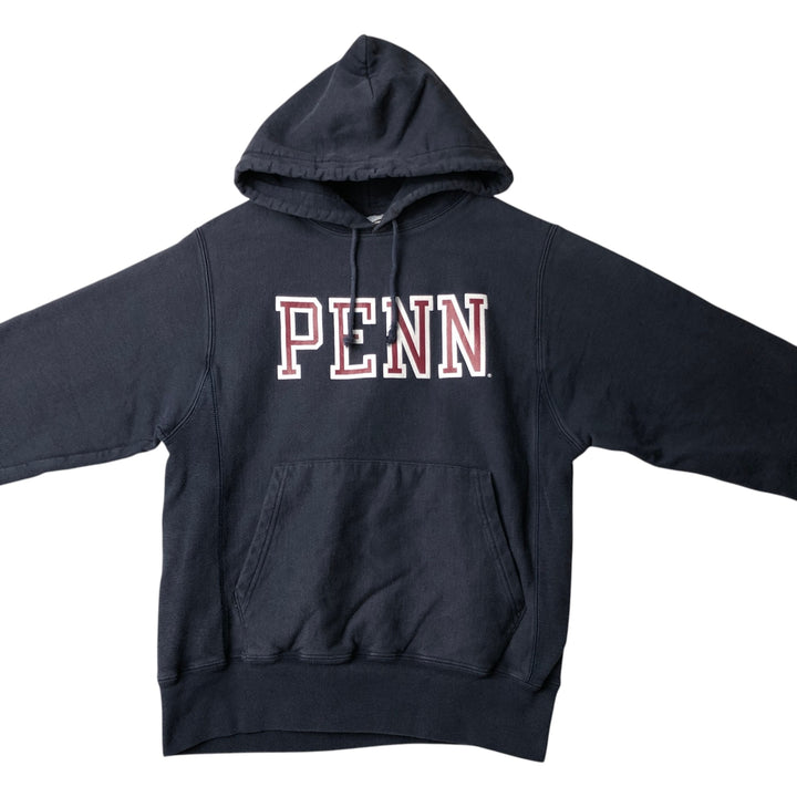 Champion Reverse Weave PENN University of Pennsylvania College Sweat Pullover Hoodie (Men's Size S) cotton navy blue type Vintage Second Hand