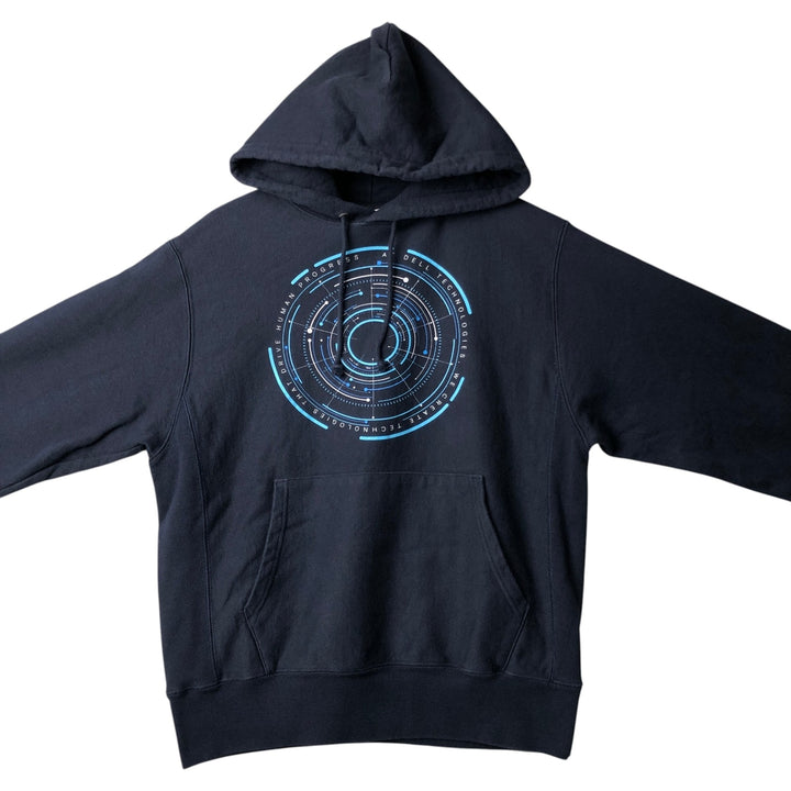 Champion Reverse Weave Dell Technologies Advertising Sweat Pullover Hoodie, Men's Size M (approx.) cotton navy blue type Vintage Second Hand