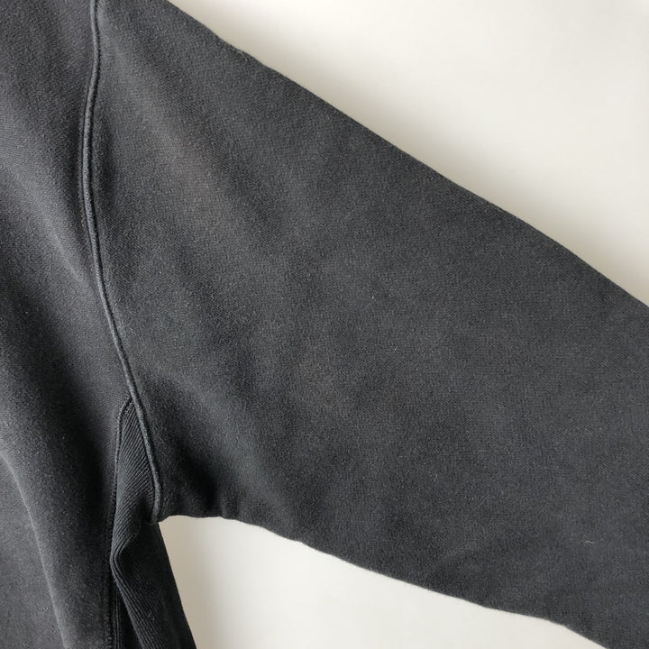 Champion sweatshirt half-zip hoodie, men's size M (approx.) cotton black type Vintage Second Hand