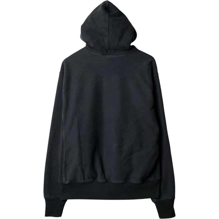 Champion REVERSE WEAVE Sweatshirt Half-Button Hoodie, Men's Size L (approx.) cotton black type Vintage Second Hand