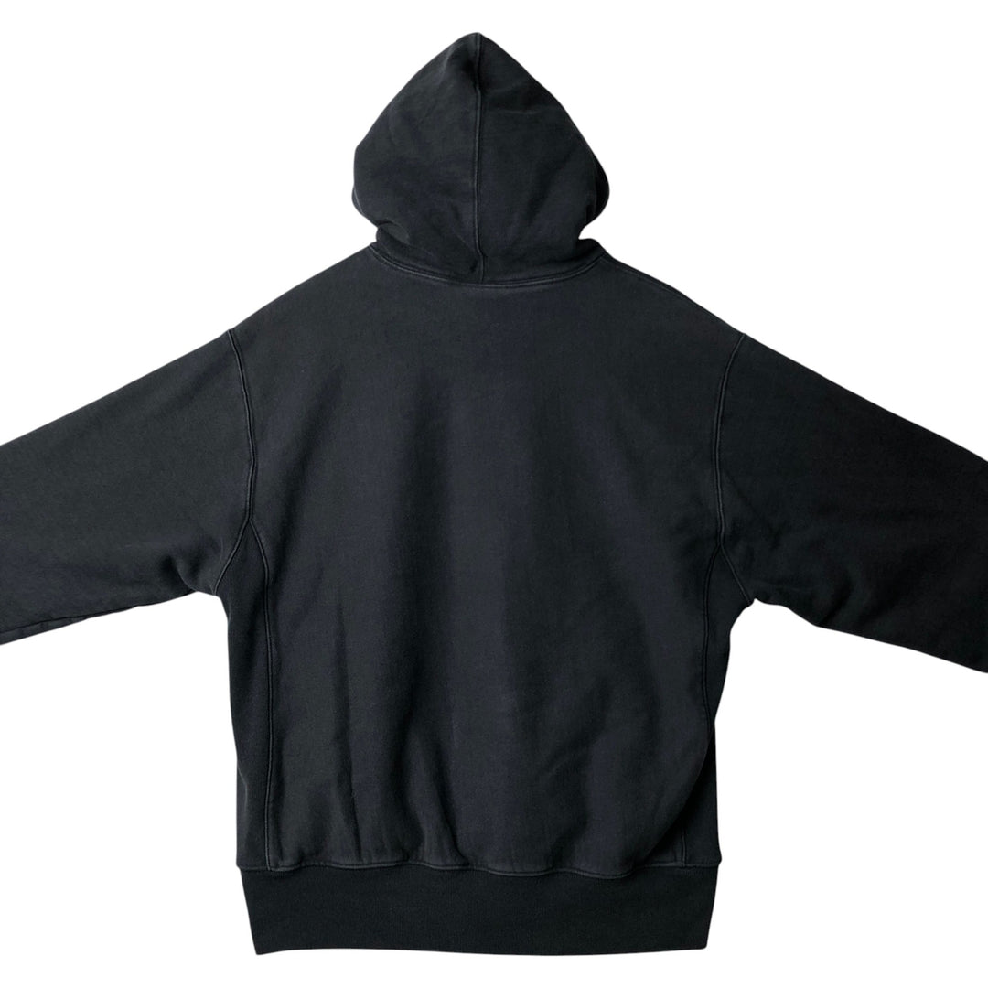 Champion REVERSE WEAVE Sweatshirt Half-Button Hoodie, Men's Size L (approx.) cotton black type Vintage Second Hand