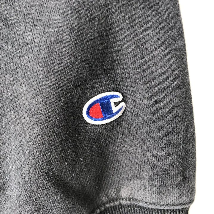 Champion REVERSE WEAVE Sweatshirt Half-Button Hoodie, Men's Size L (approx.) cotton black type Vintage Second Hand