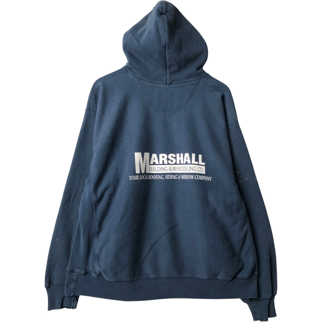 2000'S Champion Premium Reverse Weave Advertising Sweat Pullover Hoodie, Men's Size XL (approx.) cotton navy blue type Vintage Second Hand